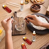 Vista 34 de 100 mini botellas de vidrio con gotero de aceite a granel, botellas vacías pequeñas esenciales transparentes, recipientes de muestra, frascos