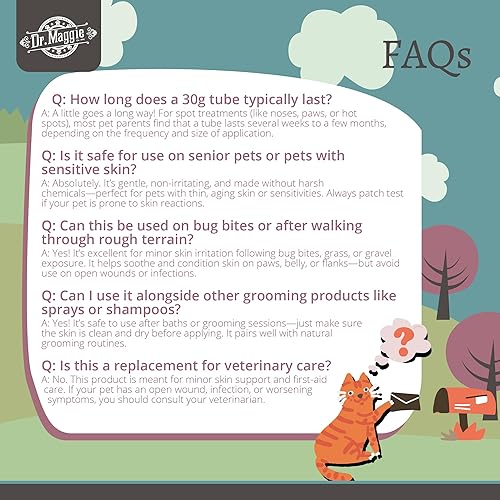 Miniatura 8 de Ungüento para el cuidado de la piel para perros y gatos | Primeros auxilios para puntos calientes, arañazos y heridas | 30g/1 oz