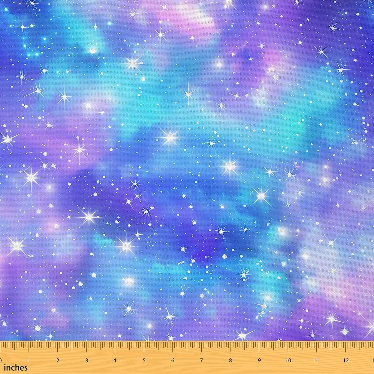 jejeloiu Galaxy Upholstery Fabric for Chairs 3 Yards Outer Space Fabric by The Yard Universe Cloud Galaxy Glitter Star Print Space Outer Sky Decorative Waterproof Outdoor Fabric Blue Outdoor Fabric