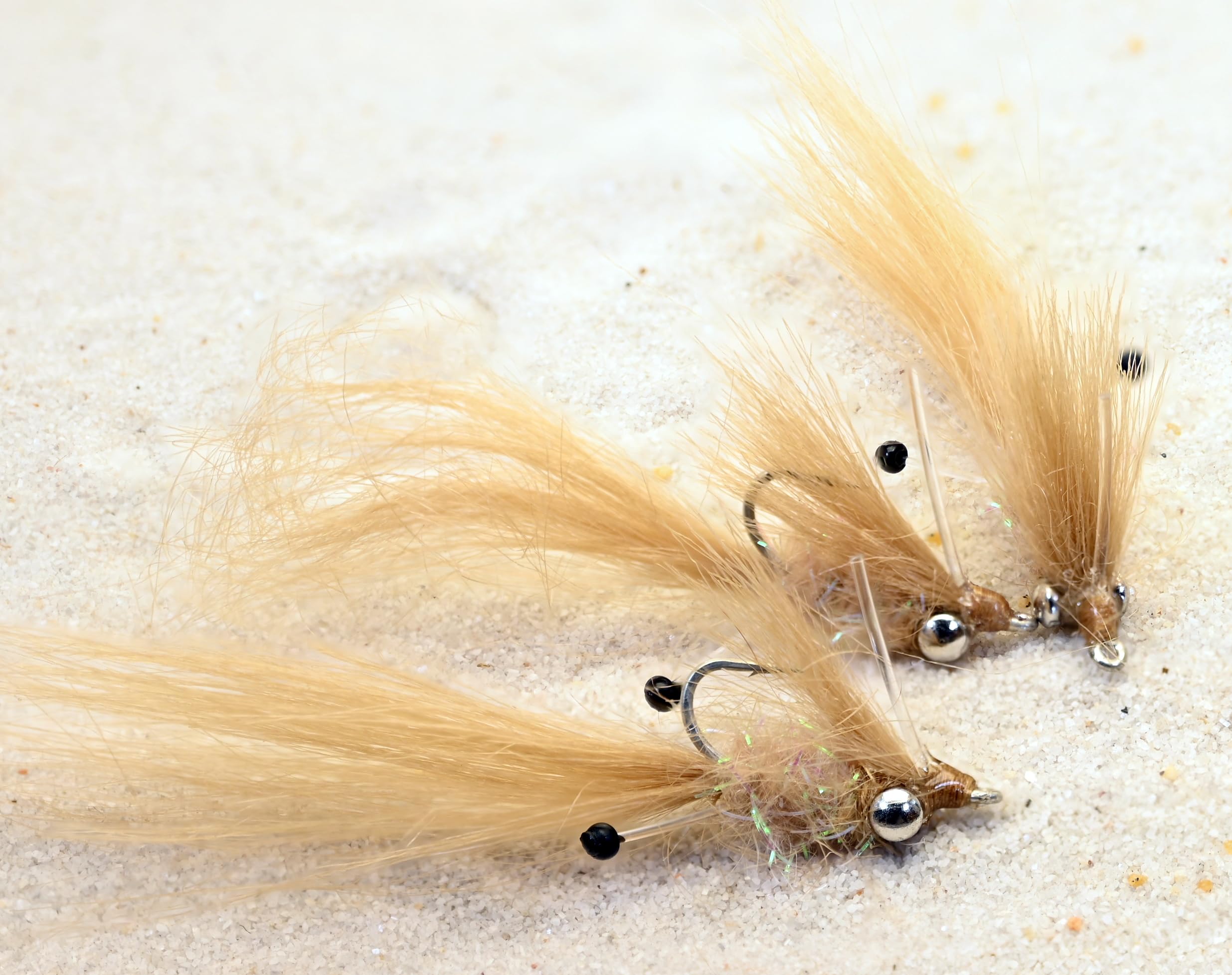 Crafty Brown Shrimp Fly | Mustad Duratin Hooks | Choose Hook #2 or #6 (3ct - Hook #6)