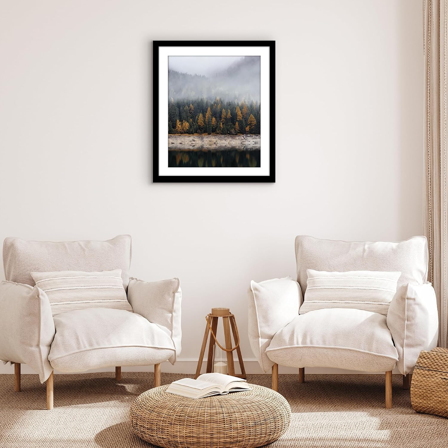 Americanflat 24x28 Poster Frame - Black Engineered Wood with Polished Plexiglass - Wide Picture Frame for Vertical or Horizontal Wall Display - Epic Collection - Black