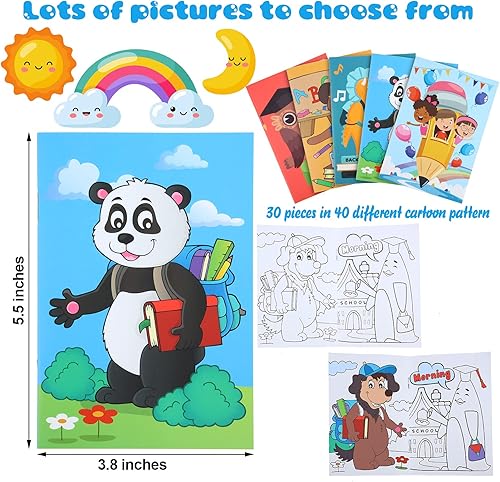 Miniatura 2 de 30 libros para colorear a granel para niños, 40 libros de colorear diferentes para jardín de infantes, escuela, aula, actividad de graduación,