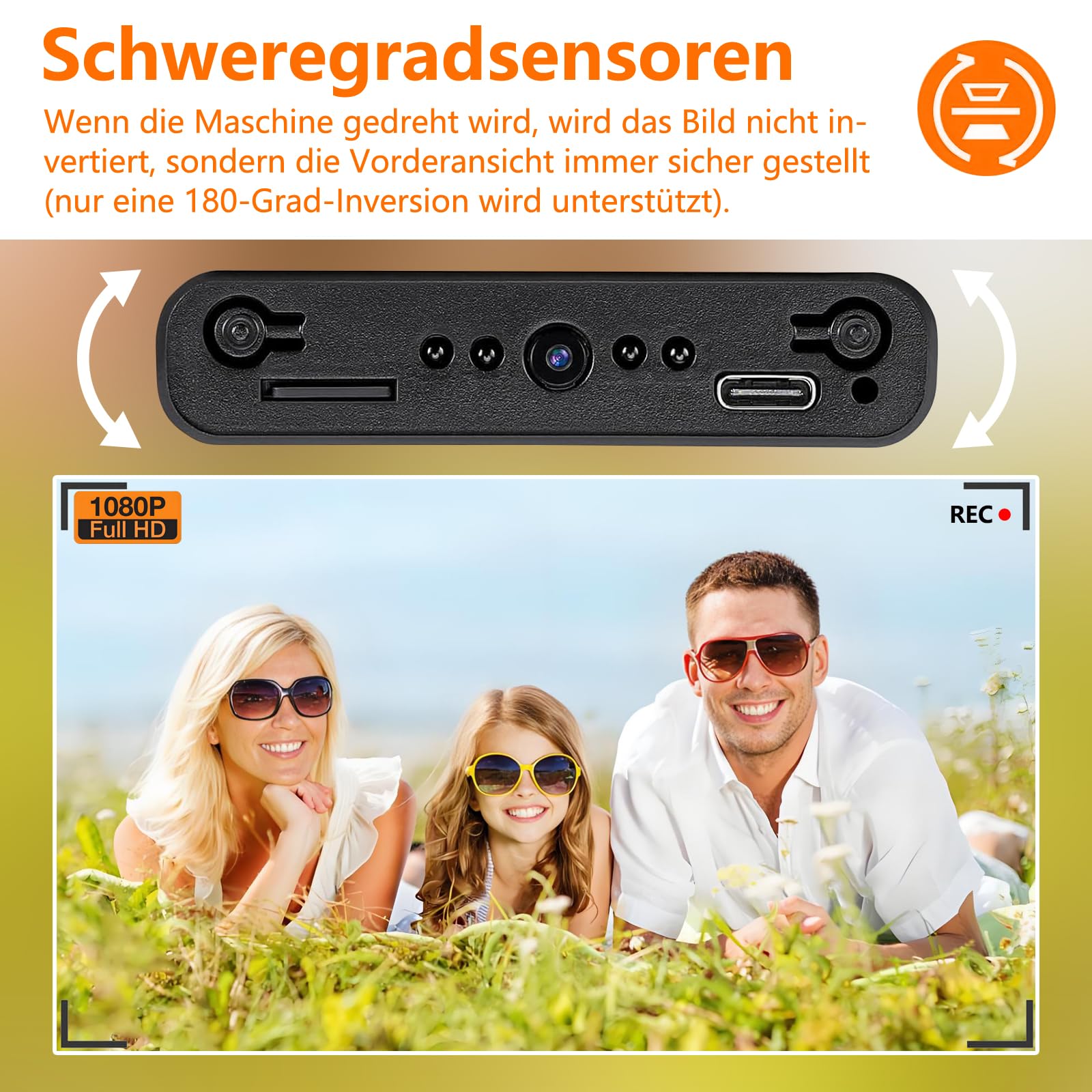 Mini-Kamera,Sicherheitskamera,HD1080P-Indoor/Outdoor-Überwachungskamera,Videorecorder,Kontinuierliche Aufzeichnung und Bewegungserkennung,Innen/Büro/Geschäft Überwachungskamera,Ohne WLAN