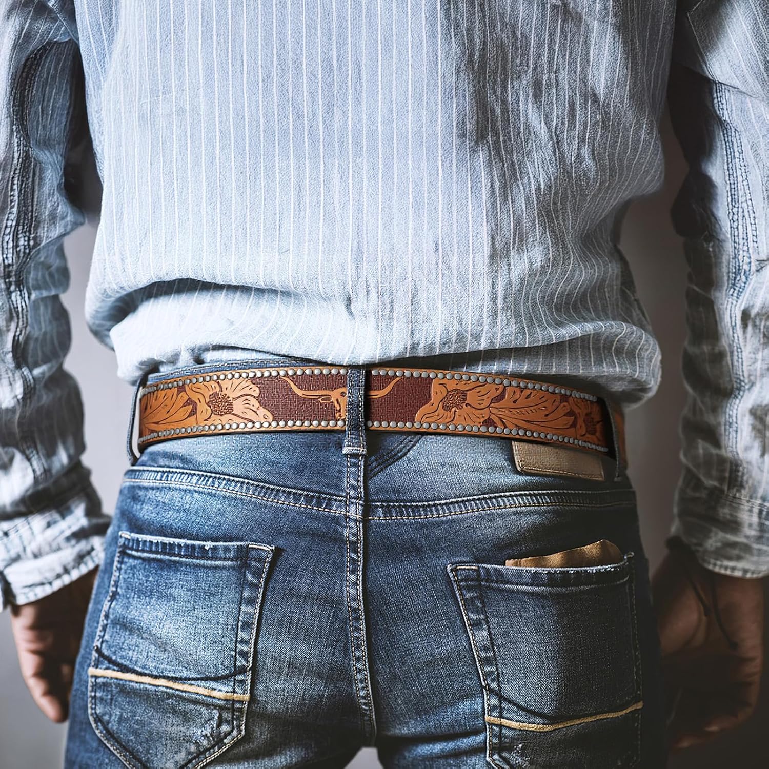 BELTROAD Western Belts for Women Men Vintage Men's Country Belt for Jeans Cowgirl Cowboy Christmas Gifts - Image 6