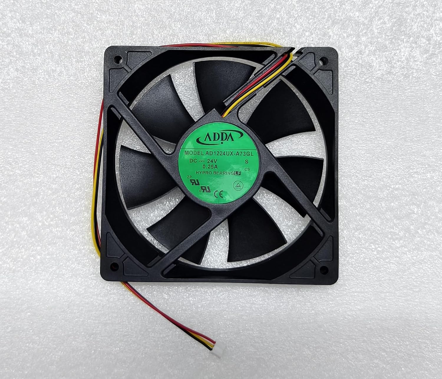ADDA AD1224UX-A73GL 24V 0.25A 6W 12025 12CM 3wire Cooling Fan
