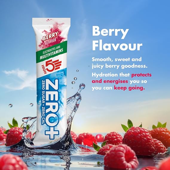 HIGH5 Zero+ Electrolytes Hydration Sachets, Multivitamins, Berry, 16 x 7g