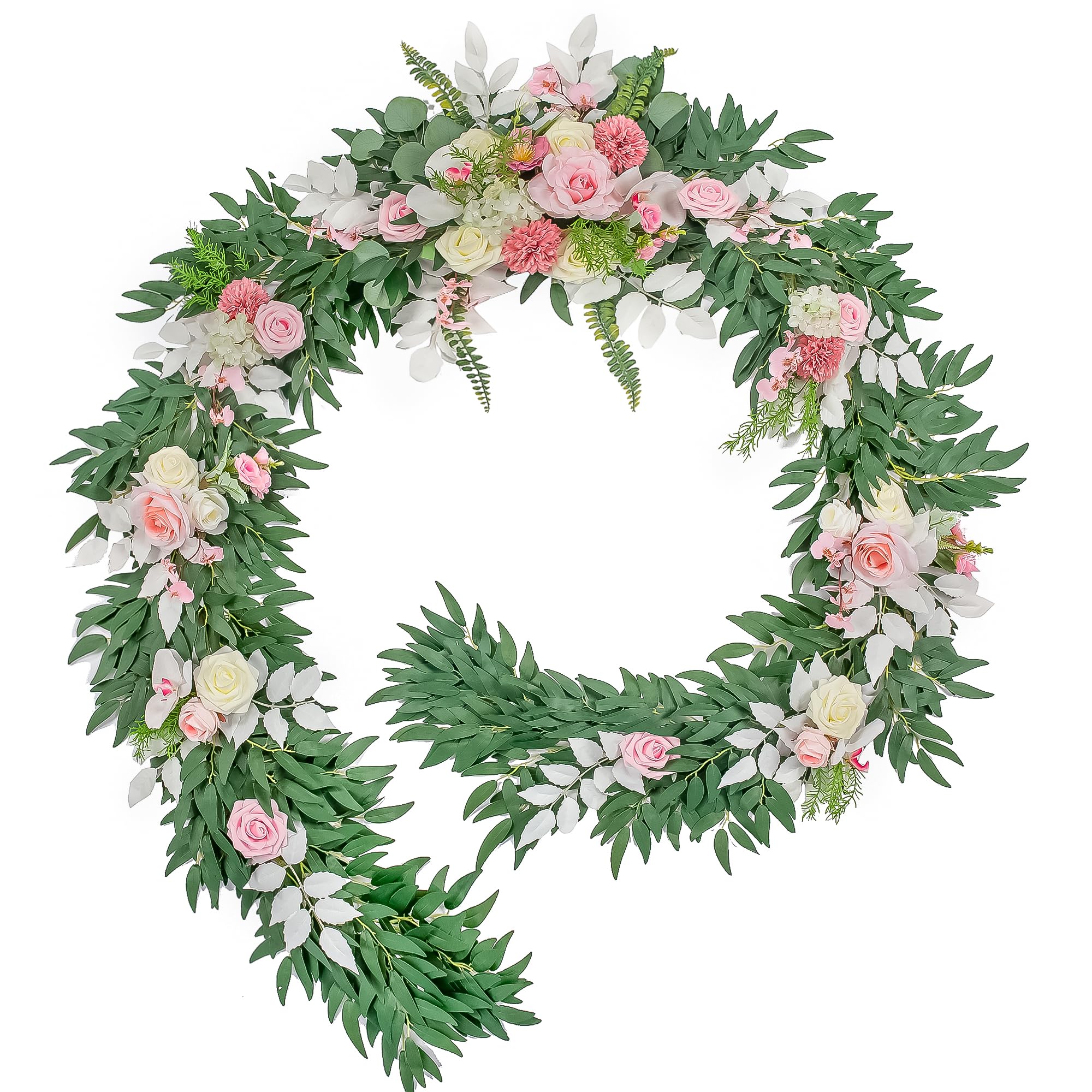 9FT Wedding Arch Flower Garland, Handmade Wedding Table Decorations,Head Table Floral Decor for Most Beautiful Dream Wedding Ceremony