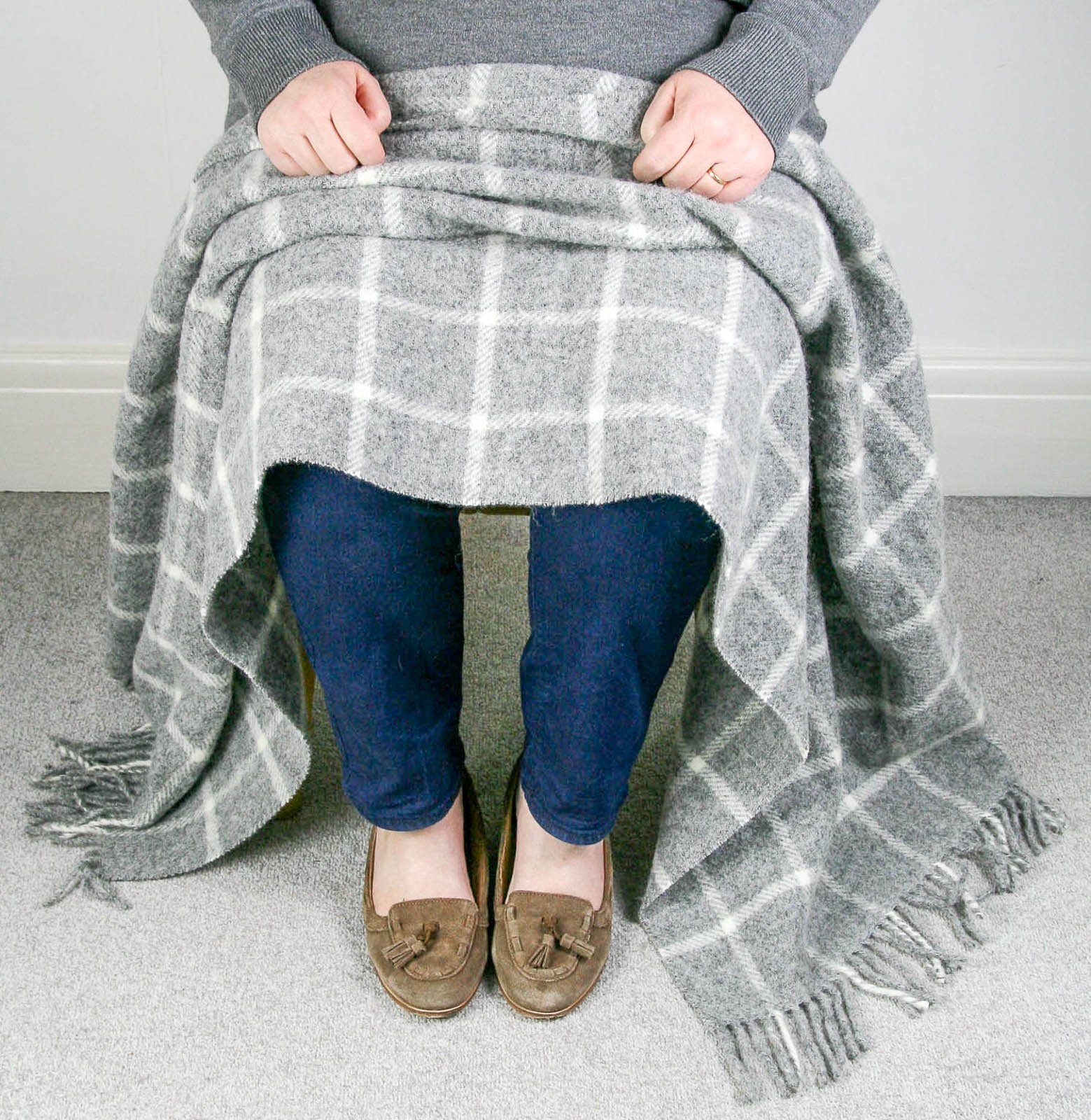 Tweedmill Textiles Couverture au Genou à Carreaux 100% Pure Laine