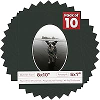 Vista 73 de Tapete de 8 x 10 pulgadas, corte biselado para fotos de 5 x 7 pulgadas, con apertura de tablero de fotos ovalado blanco precortado, sin ácidos, mate