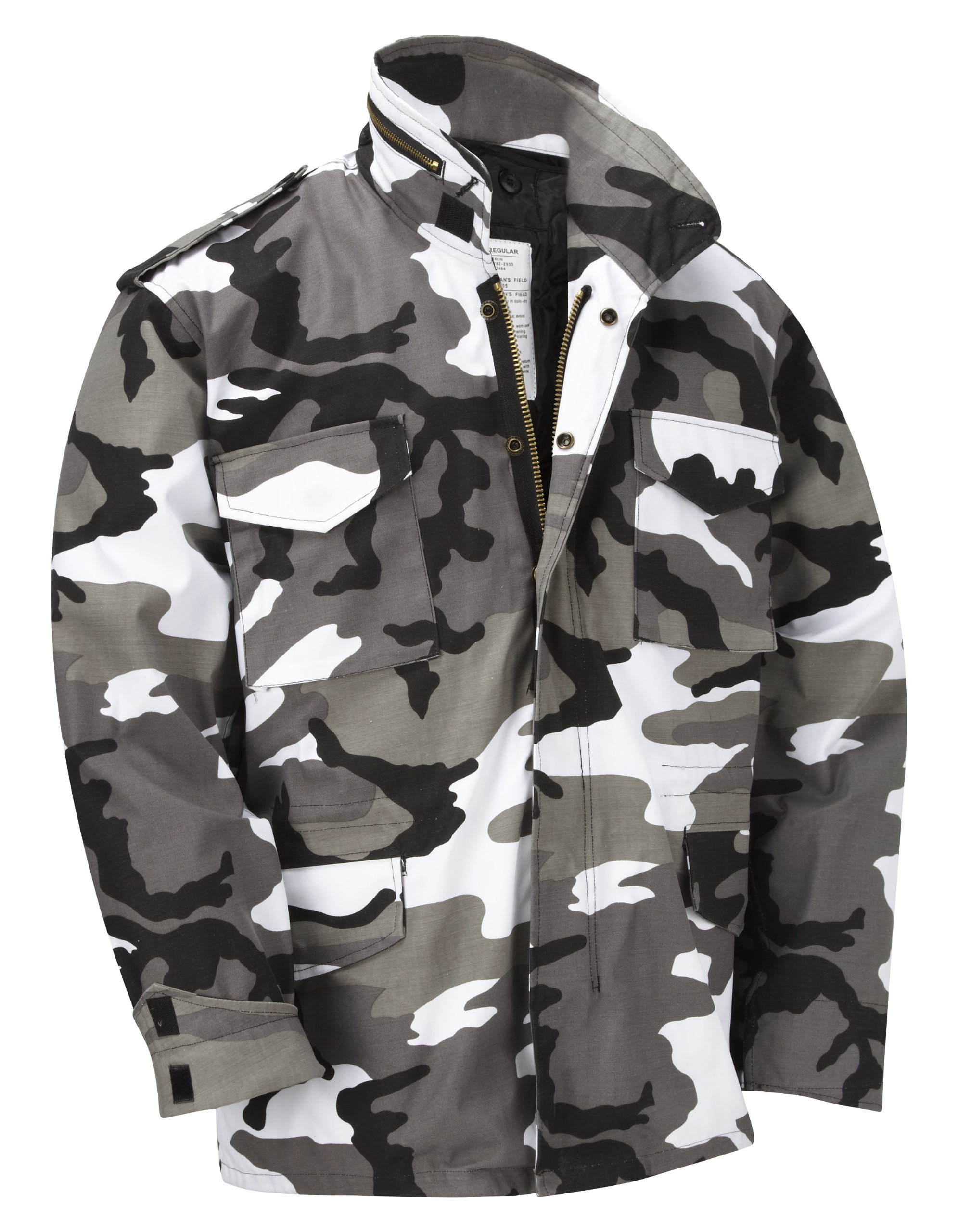 M65 Military Field Jacket with Removable Quilted Inner Liner - Urban Camouflage (XS)