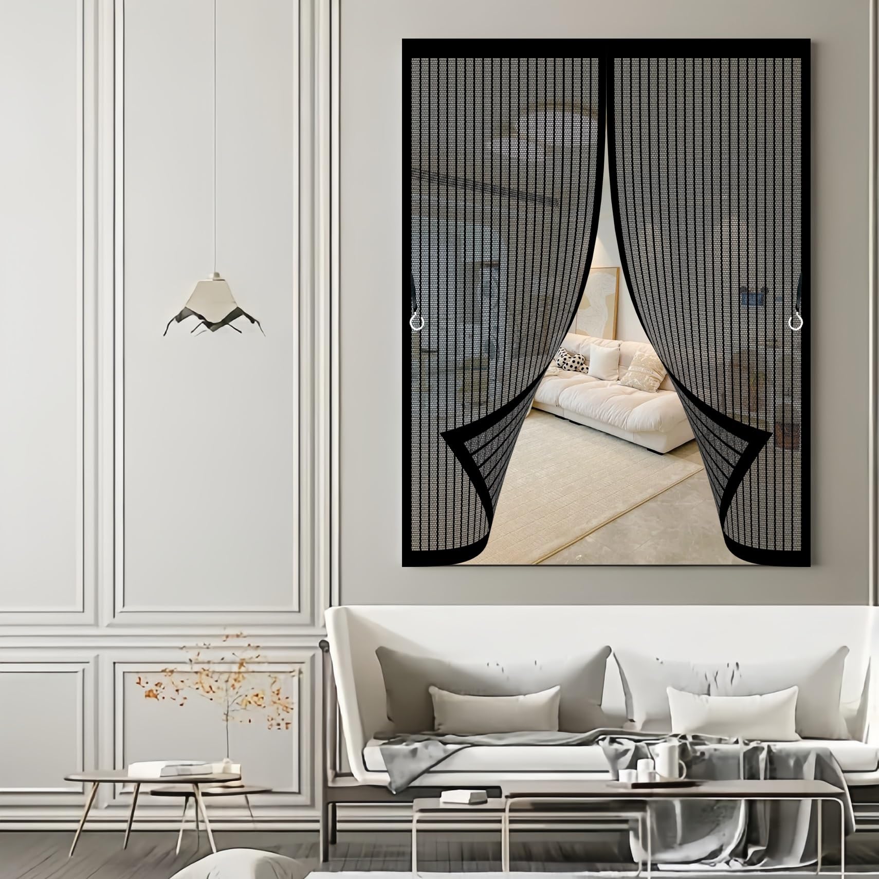 Moustiquaire fenêtre 106x128cm noir contre les insectes pour dormir sans piqûres