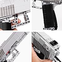 Vista 8 de Caliber Gourmet Kit de modelo mecánico – Pistola de juguete automática, 528 piezas de bloques de construcción 3D, juguete de arma de simulación