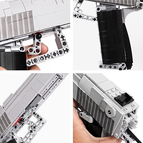 Miniatura 8 de Caliber Gourmet Kit de modelo mecánico de pistola automática kit de bloques de construcción pistola más de 12 años y adultos 528 piezas 3D juguete