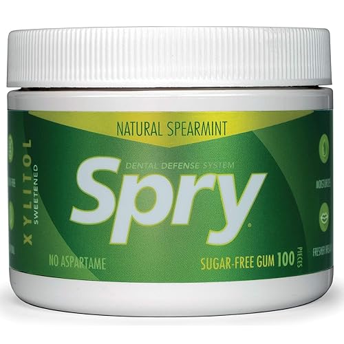 Vista 42 de Spry Fresh Natural Chicle de Xilitol Sistema de Defensa Dental - Sin Aspartamo, Sin Azúcar, Sin OMG, Sin Gluten