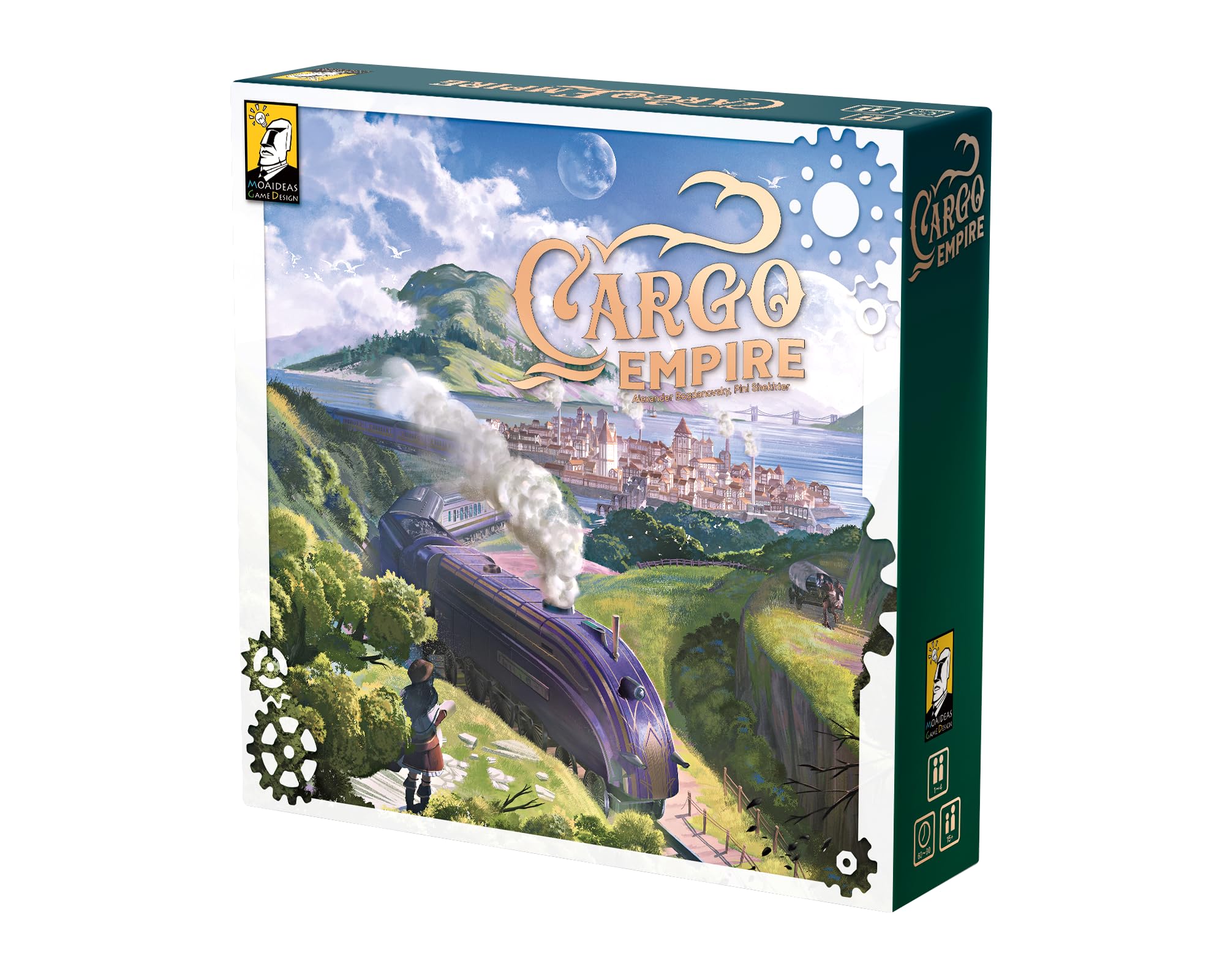 Cargo Empire — by Moaideas Game Design | Build Your Own Transportation Network | Euro-Strategy Board Game | 1-5 Players | 60-90 Minutes
