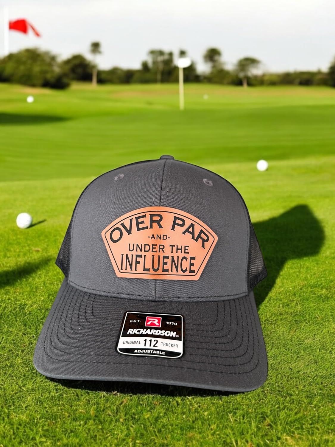 BUBBLEHEAD INK Over Par and Under The Influence Hat, Funny Golf Cap for Dad, Husband, Boyfriend