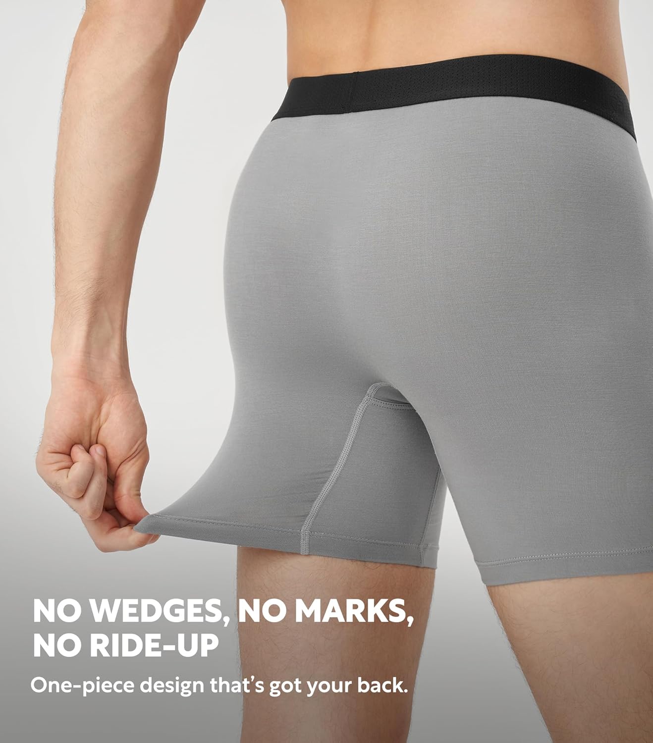 DAVID ARCHY Men's CoreComfort Pouch Boxer Briefs Underwear with Easy Access Fly, Breathable Bamboo Rayon Underwear 4-Pack - Image 4