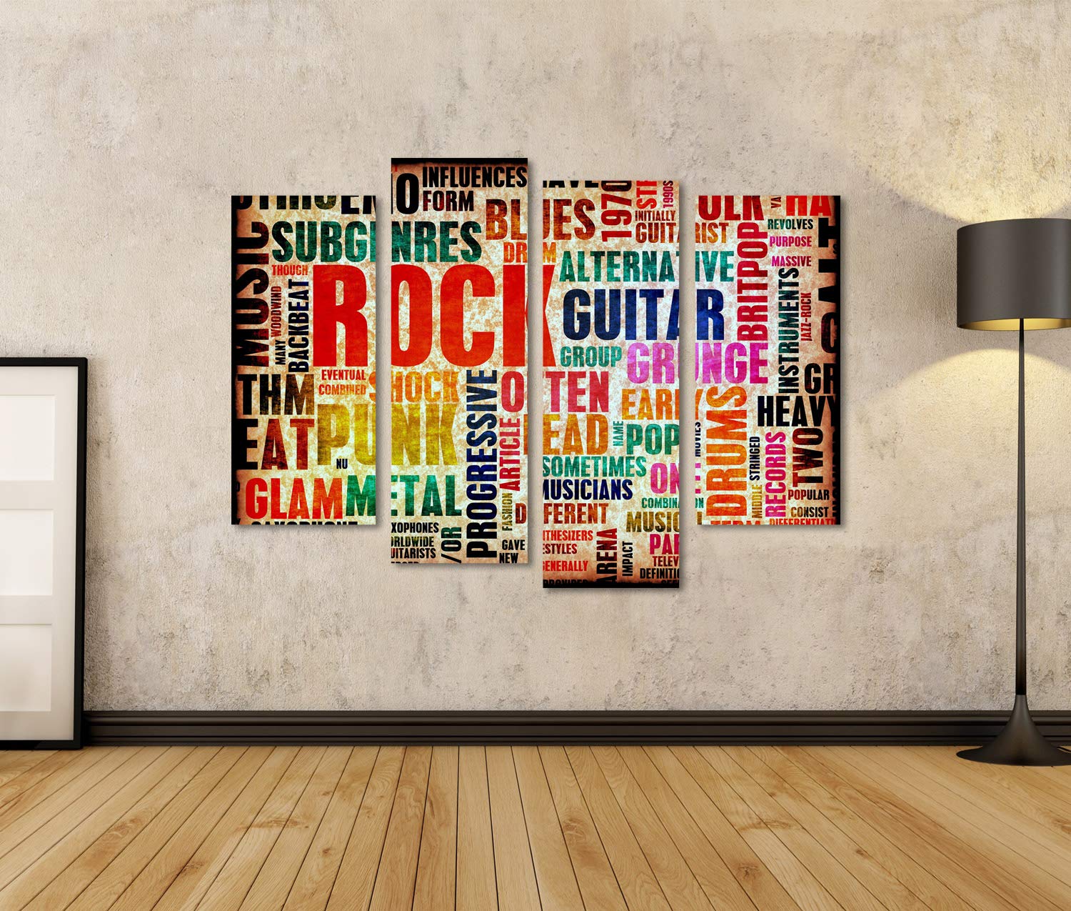 islandburner Tableau sur Toile Art d'affiche de Musique Rock comme Fond Grunge Cadre Affiche Poster Murale Tableaux