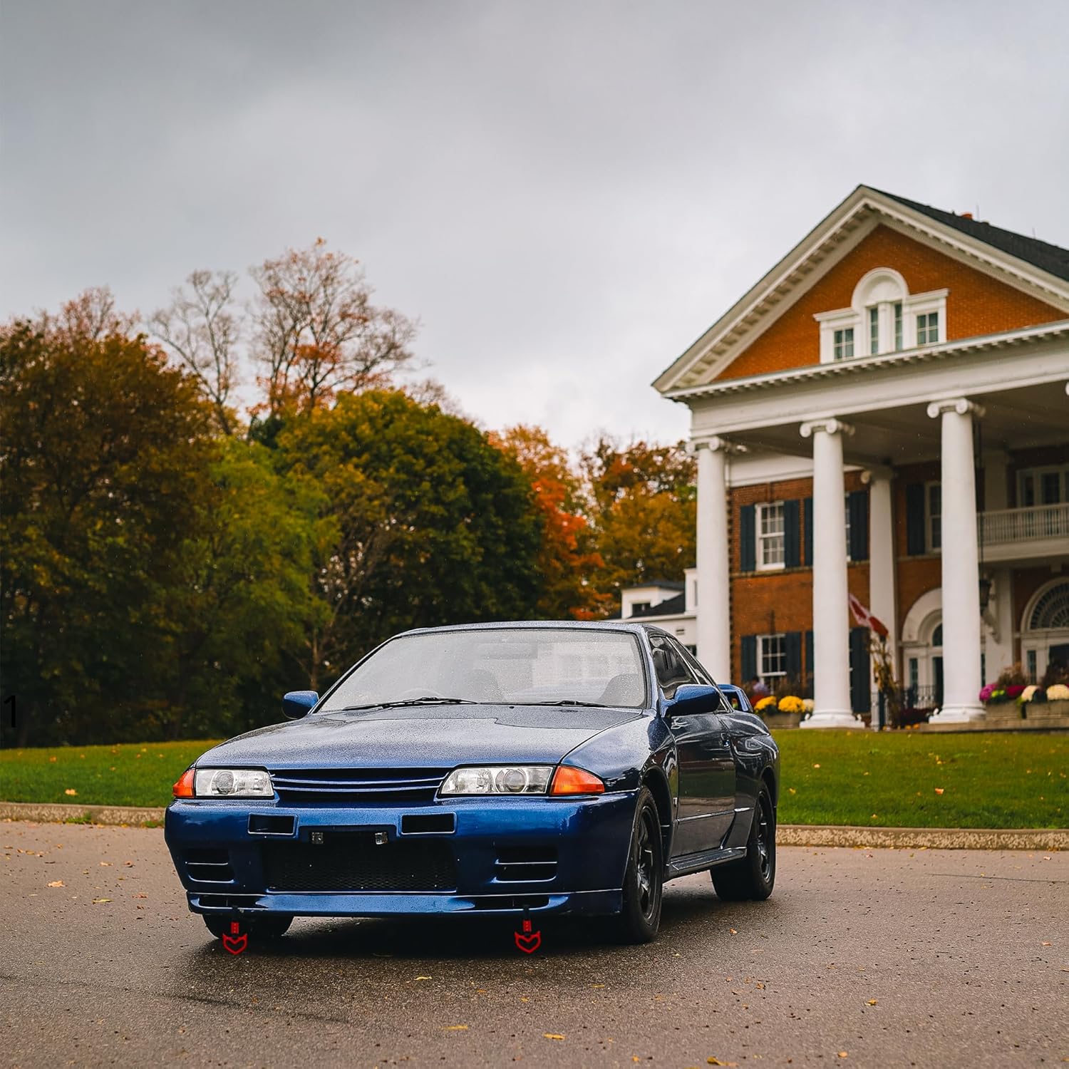 2 PCS JDM Car Accessories, Heart Handle Strap Drift Charm, Hang Ring Decoration Exterior Keychain for Car (Red, Devil Style) - Image 3