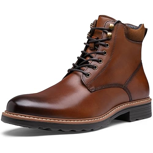 Jousen Men's Dress Boots Leather Boots for Men Formal Chukka Boots Mens Business Mens Boots