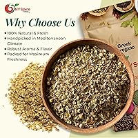 Vista 4 de NY Spice Shop Hojas griegas de orégano seco a granel – 8 onzas de hoja seca de orégano – Condimento fresco seco hojas de orégano para pizza, sopa