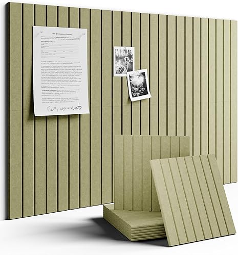 Miniatura 40 de FLUXYNARA - Tablero de anuncios de fieltro 48 x 36 pulgadas, alternativa al corcho, paquete de 12, 70 lengüetas adhesivas, panel de pared grueso