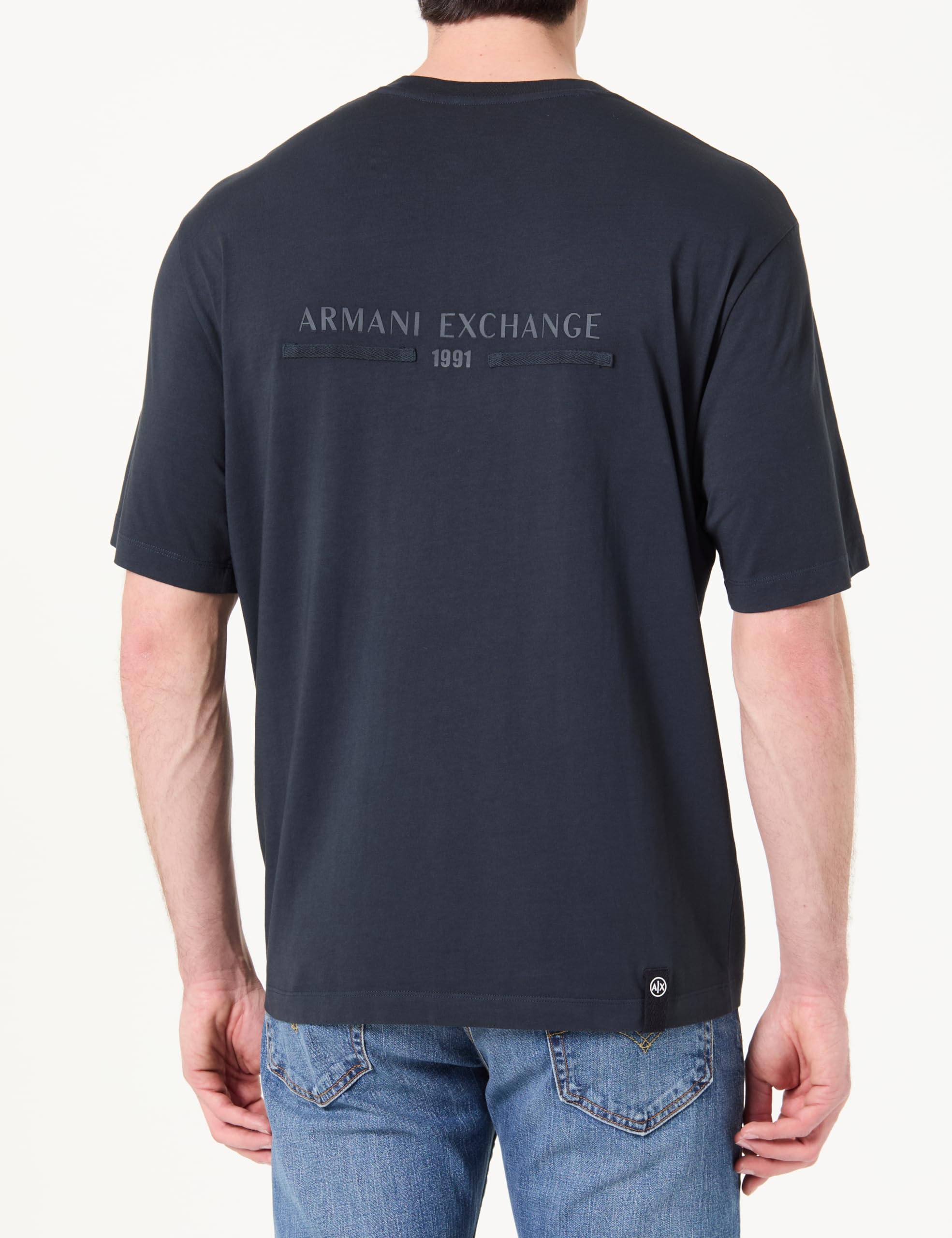 Armani Exchange Pocket Text Logo tee Camiseta Hombre (Pack de 1)