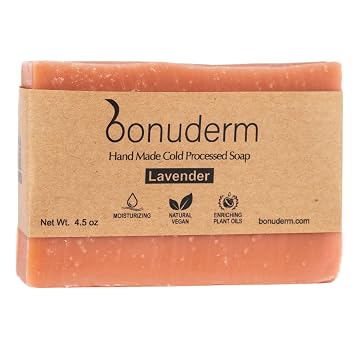 All Natural Lavender Soap | Vegan & Chemical-Free | Crafted with Natural Oils & Premium Essential Oils for a Calming, Moisturizing Cleanse | Handmade in The USA