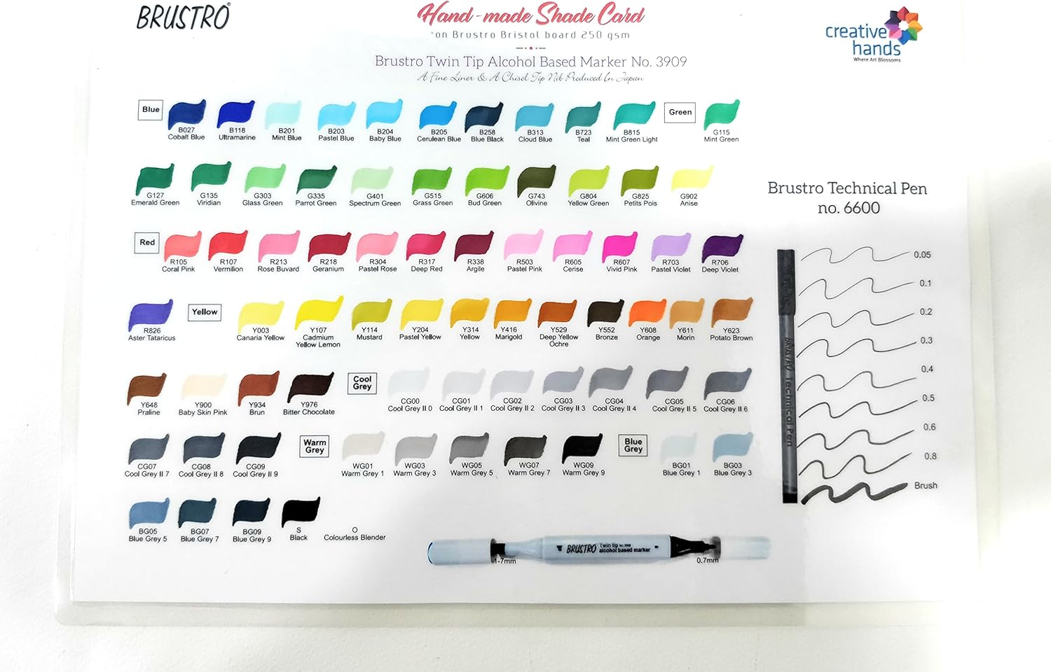 Brustro Twin Tip Alcohol Based Marker Cool Grey II 3