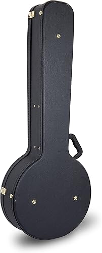Miniatura 20 de Crossrock Funda de madera para guitarra Tweed para banjo resonador de 5 cuerdas (CR600BJTW) (CRW600BJTW) Tweed de vinilo,Negro -,Marrón