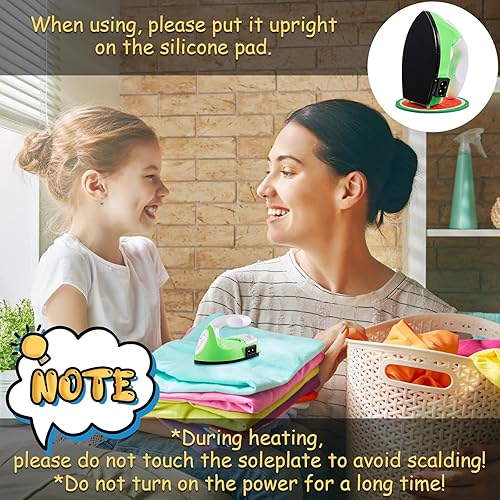 Miniatura 6 de Honoson Mini plancha para manualidades, pequeña prensa de calor portátil, práctica máquina de transferencia de calor con tela de malla, almohadilla
