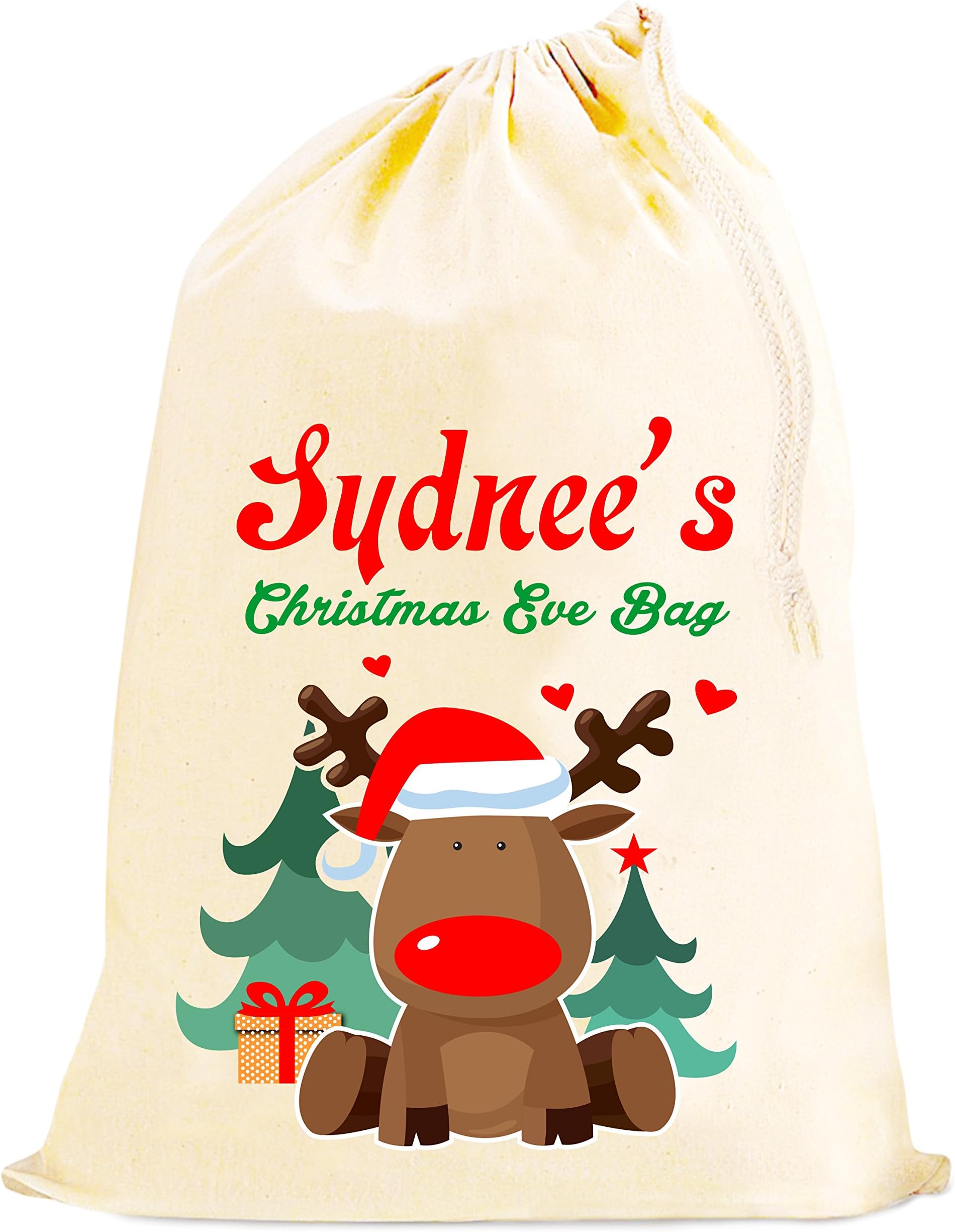 Personalised Christmas Eve Santa sack bag sneaky early presents