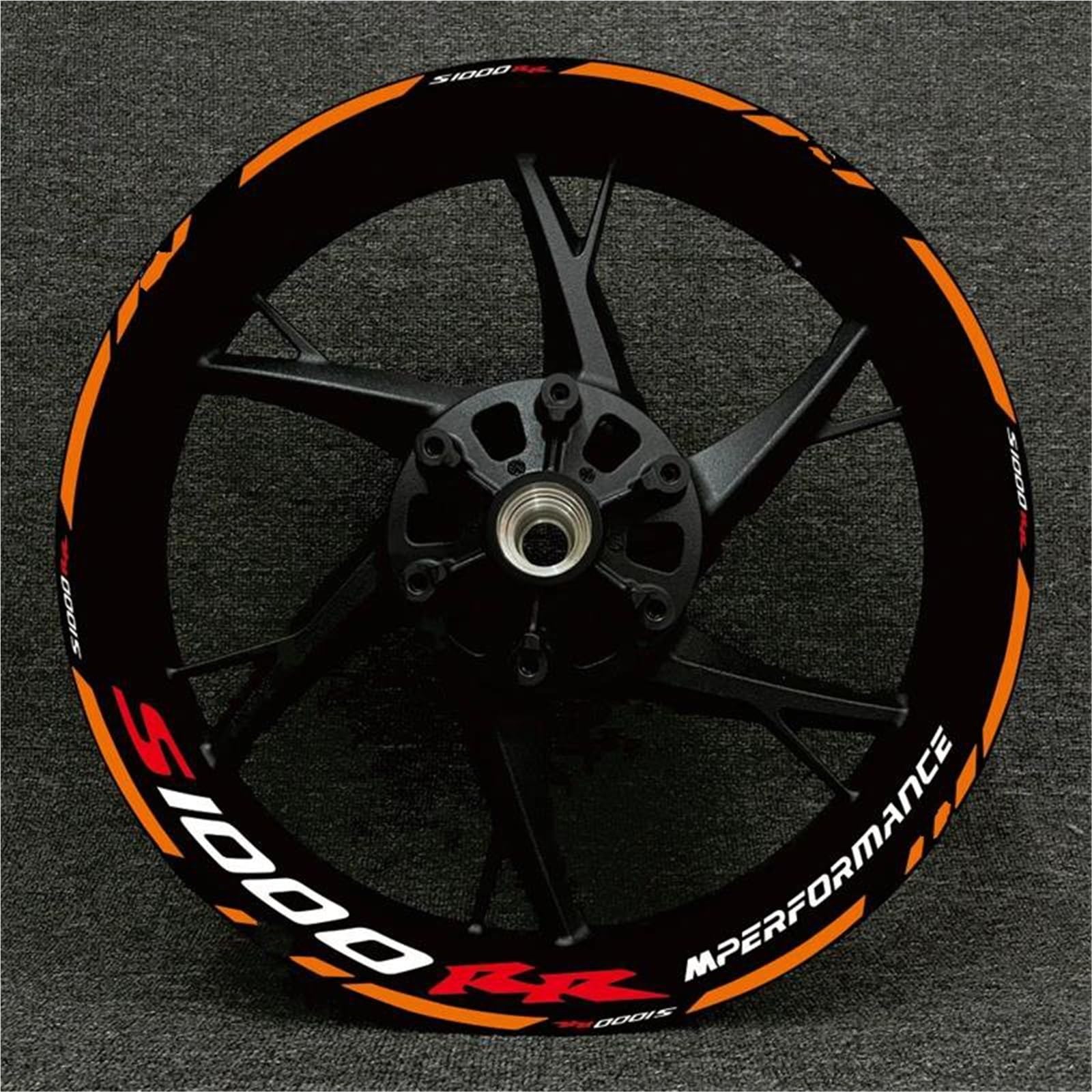 Motorcycle Racing Equipment Wheel Tire Rim Decoration Adhesive Reflective Decal Sticker for BMW S1000XR S1000R 1000RR Decorative(Color25)