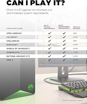 HP Pavilion Gaming Desktop, NVIDIA GeForce GTX 1650, Intel Core i5-10400F, 8 GB DDR4 RAM, 256 GB PCIe NVMe SSD, Windows 11, USB Mouse and Keyboard, Compact Tower Design (TG01-1020, 2020)
