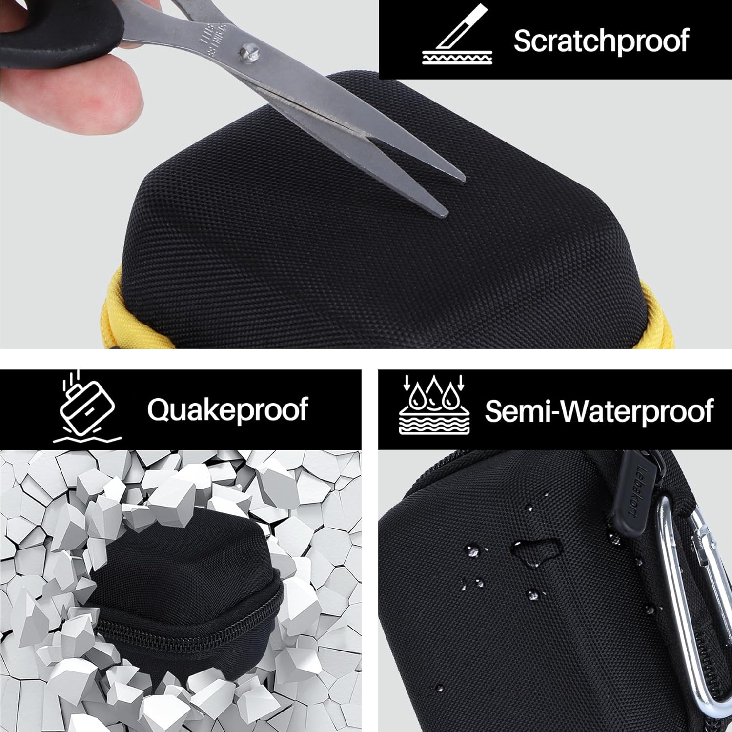 Storage Case Compatible with DEWALT Wearable Speaker/TWS Earbuds (Black Case) - Image 7