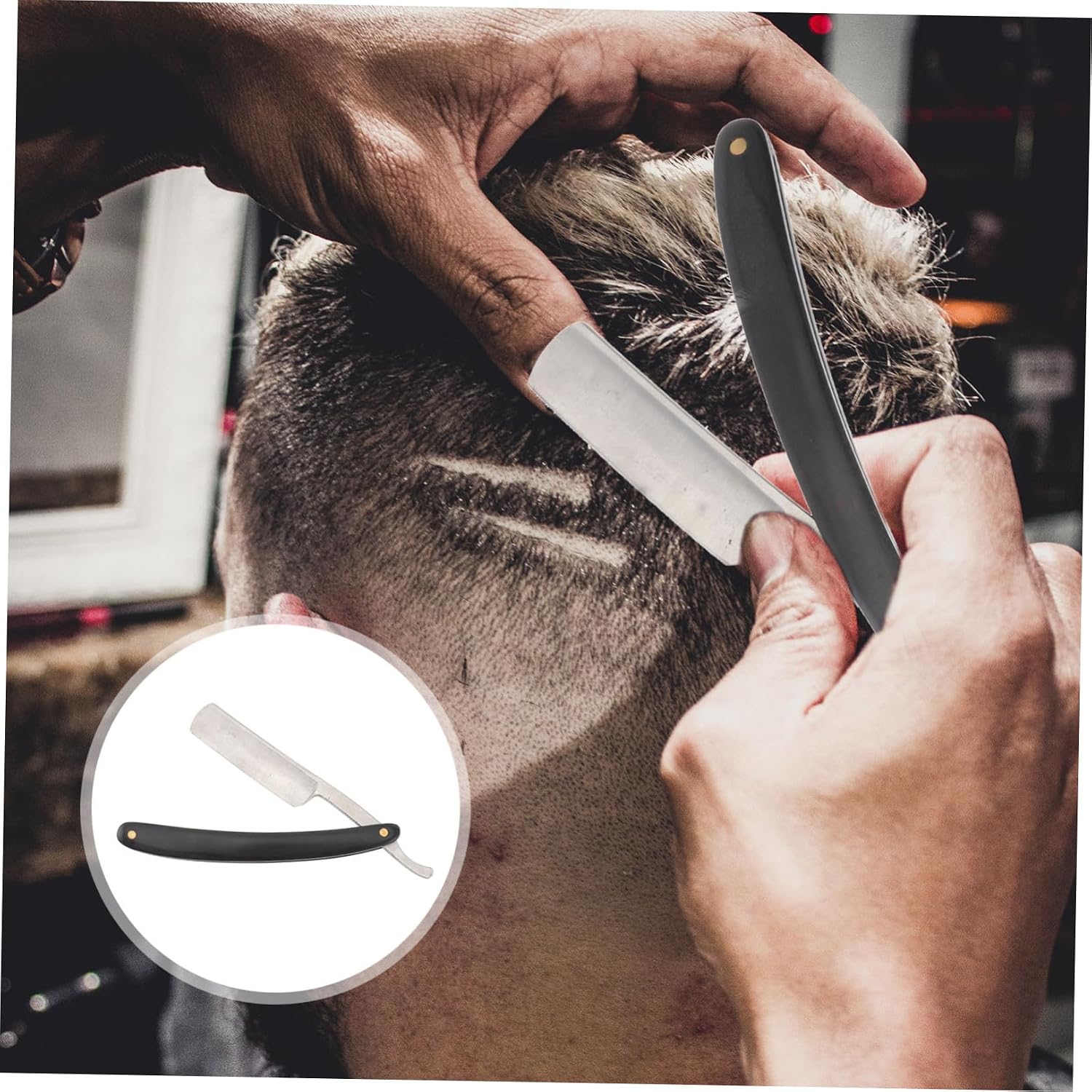Beard Shaper for Men Vintage Manual Razor Men Straight Barber Hair Salon Shaver