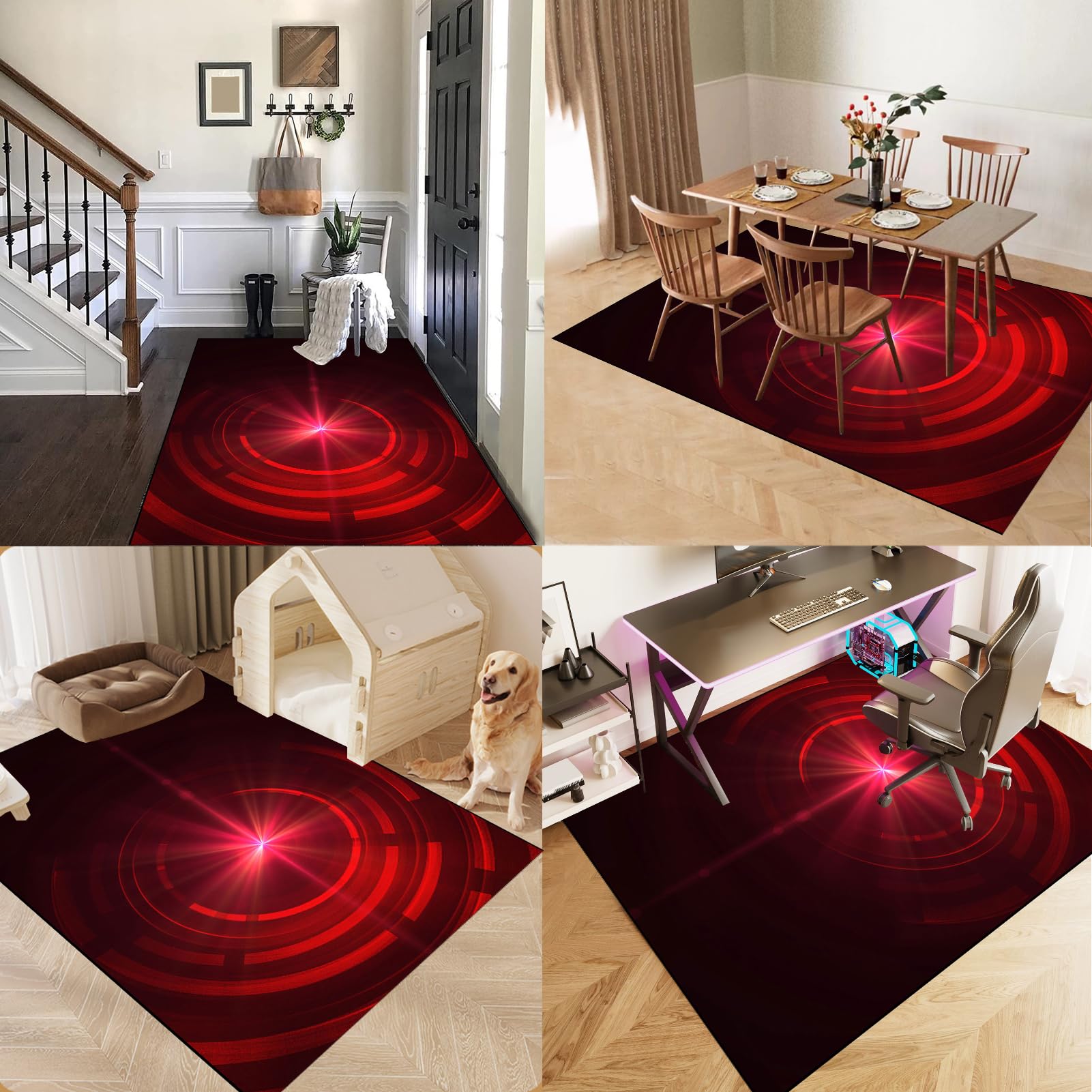 Dywan Krzesło Gamingowe, Ochraniacz Podłogi Wózki Inwalidzkie Biuro, Mata Ochronna Na Podłogi, Antypoślizgowa Mata Do Komputera Gry Na Podłogę 160 x 220 cm