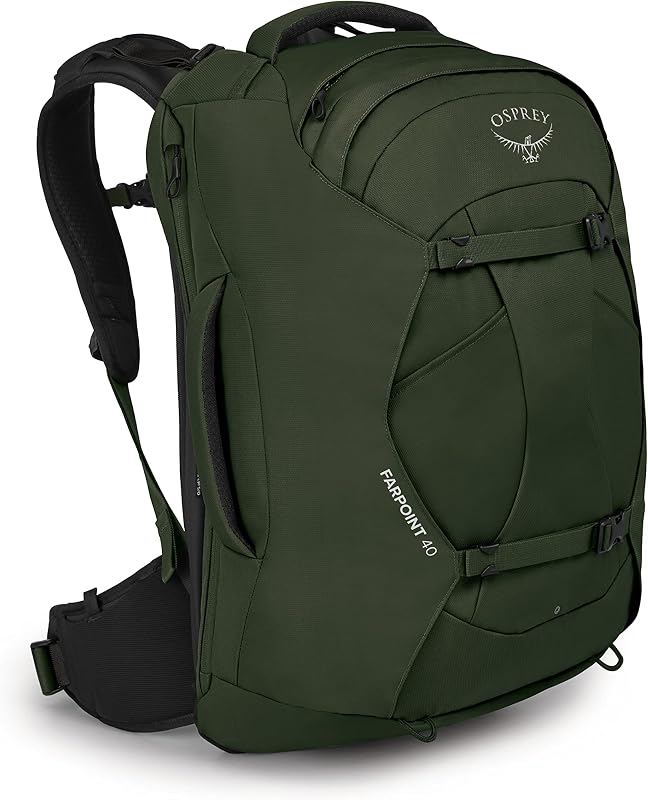Osprey Farpoint 40L Mochila de viaje para hombre, Gopher Green