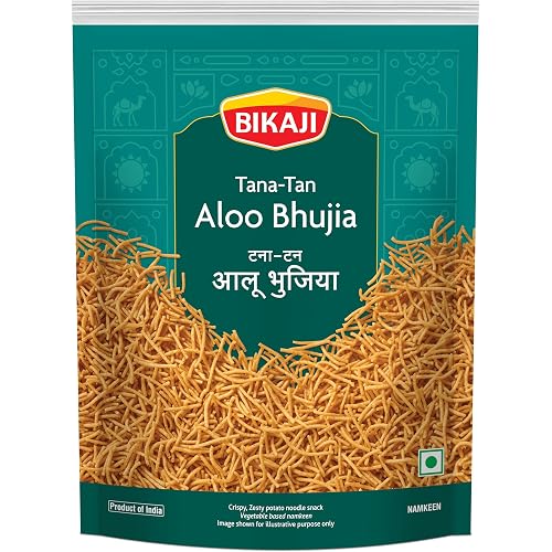Bikaji Tana Tan Aloo Bhujia – 7.05 oz (200g) Pack, Potato Noodles Sev, Authentic Indian Namkeen, Crispy & Flavorful Snack, Made in Bikaner, Traditional Recipe, Ready to eat, Tea-Time Snack,
