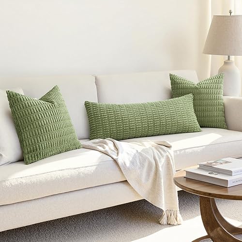 Vista 251 de MIULEE Pack of 2 Orange Corduroy Decorative Pillow Covers 20x20 Inch Soft Boho Striped Throw Pillow Covers Modern Farmhouse Home Decor for Halloween