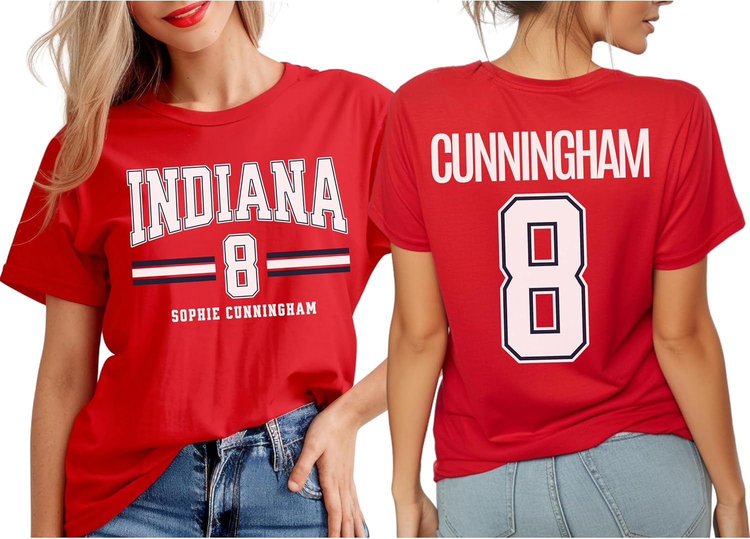 Sophie Cunningham 8 Indiana Basketball T-Shirt | Women's Hoops Graphic Tee | Unisex Pro Basketball Fan Gift