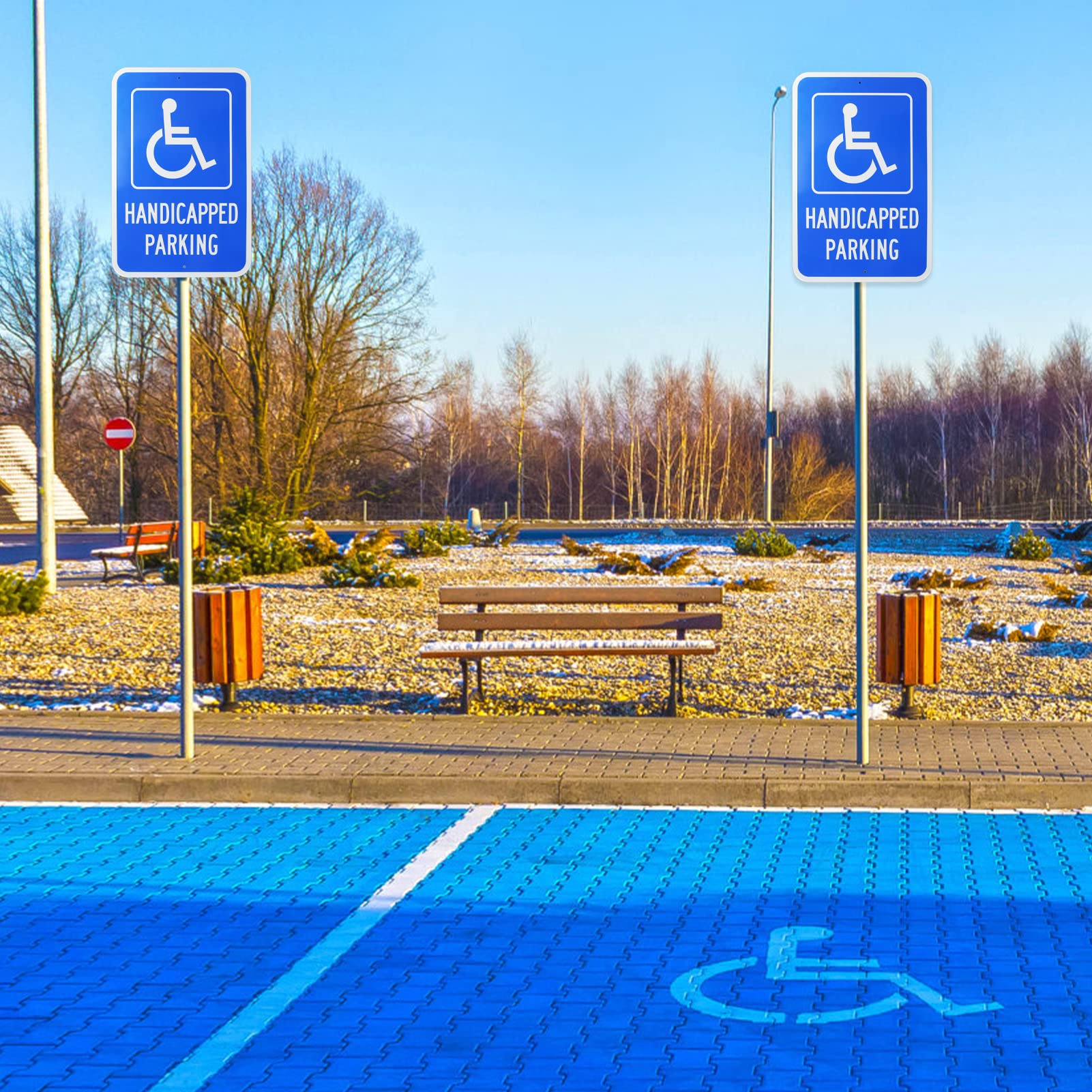 Behinderten-Parkplatzschild, 2 Stück – 45,7x30,5 Cm, Wetterfest & Reflektierend