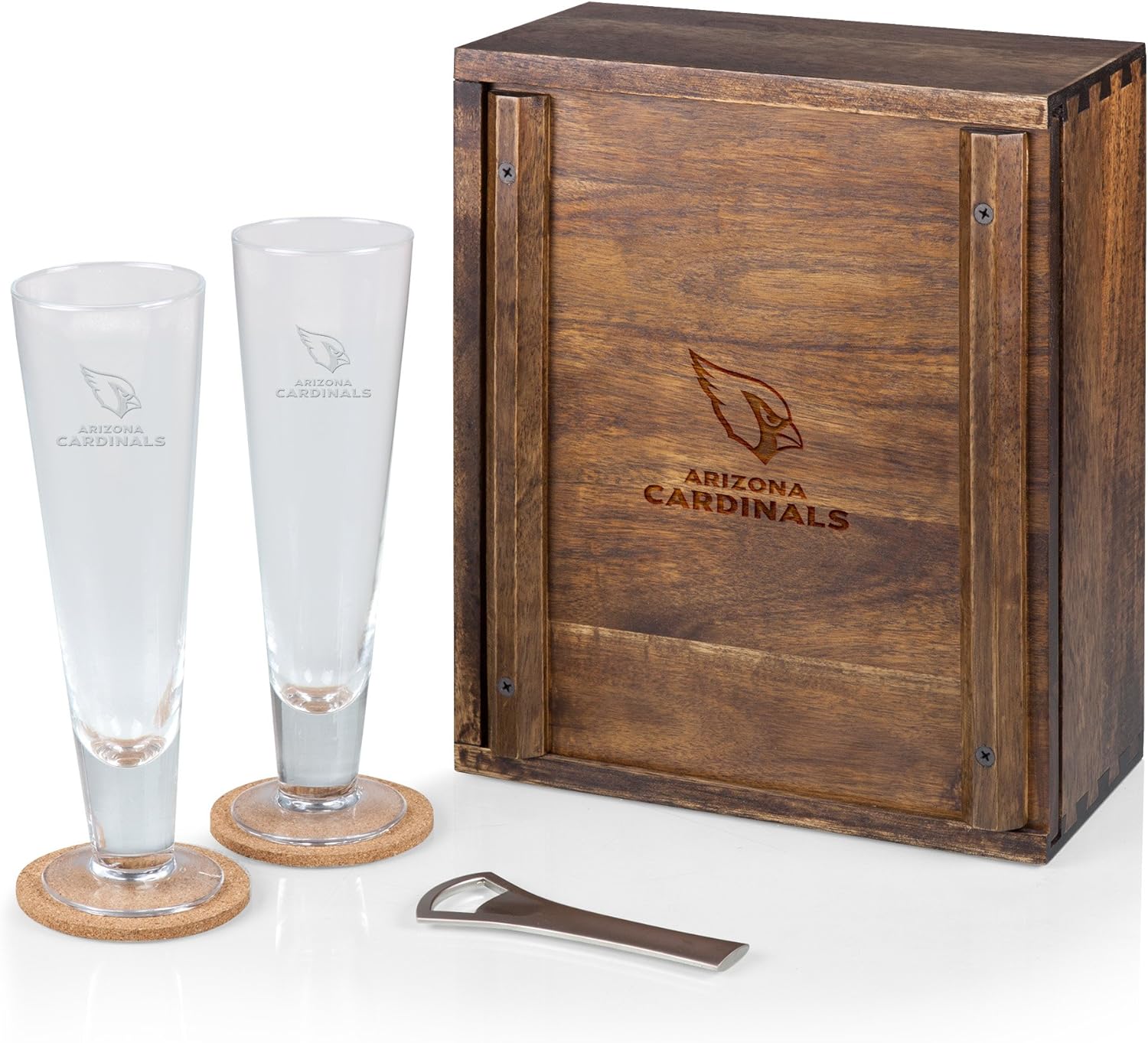 PICNIC TIME Brown Arizona Cardinals Pilsner Beer Gift Set for 2