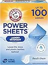 Arm & Hammer Power Sheets Laundry Detergent, Fresh Linen 50ct, up to 100 Small Loads (Packaging may vary)