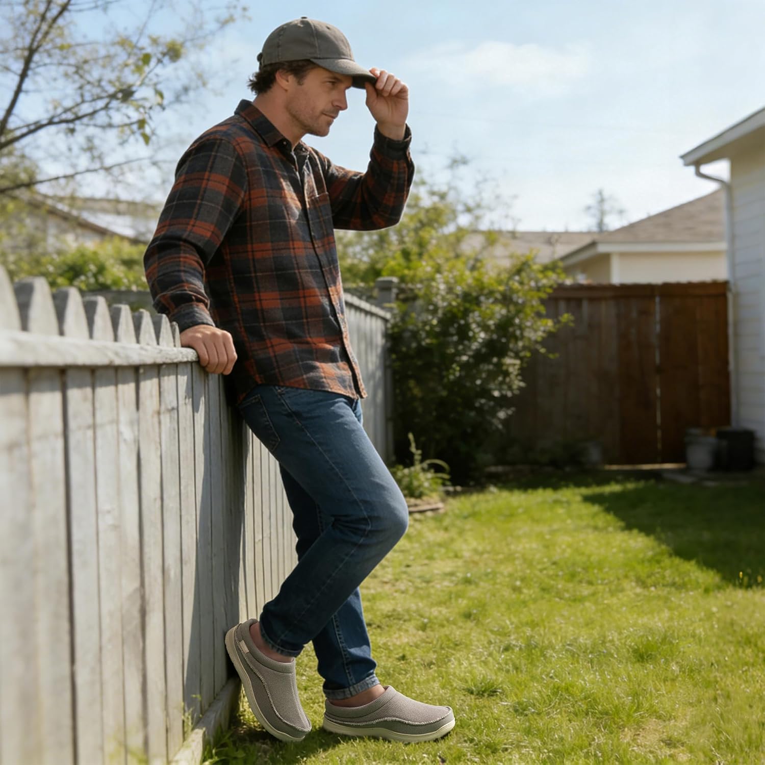 Zigzagger Men's Slip On Moccasin Slippers, Indoor/Outdoor Warm Fuzzy Comfy House Shoes, Fluffy Wide Loafer Slippers - Image 2