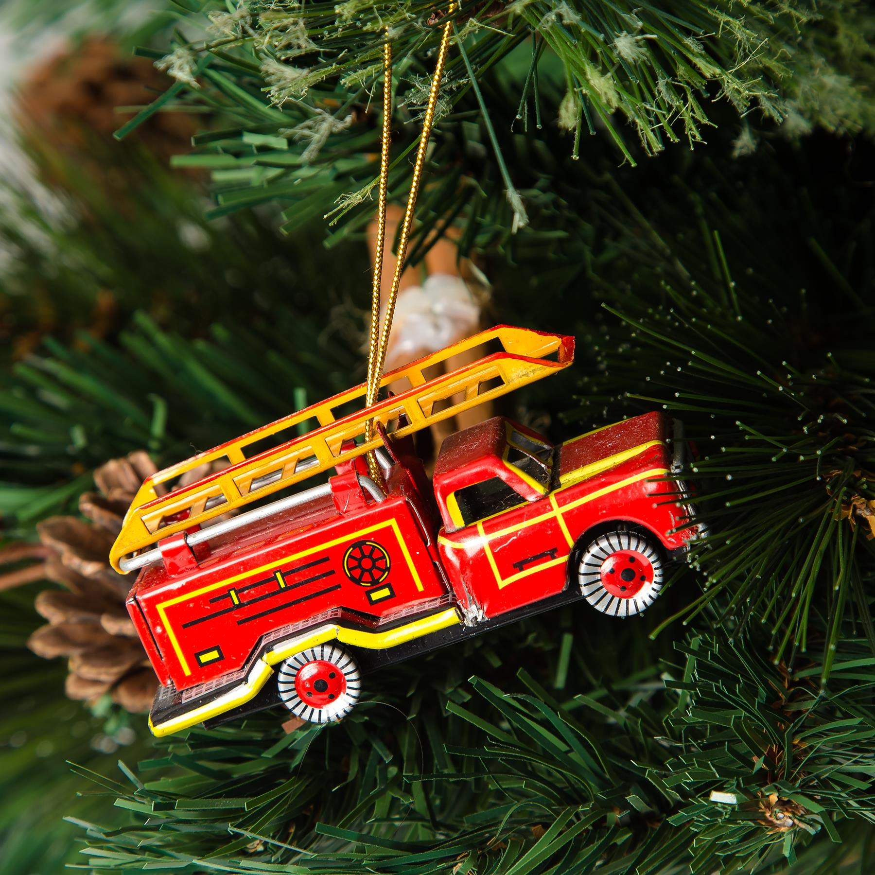 Fire engine christmas ornament Clearance