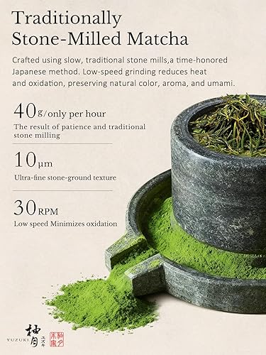 Miniatura 5 de Auténtico té verde matcha japonés en polvo, producto de Japón, primera cosecha, tradicionalmente molido a piedra, de Uji, Kioto (3.5 onzas)