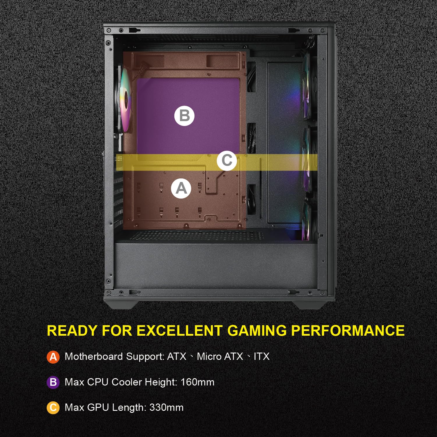 AZZA CSAZ-370 Forest ATX - Estuche para juegos de torre media