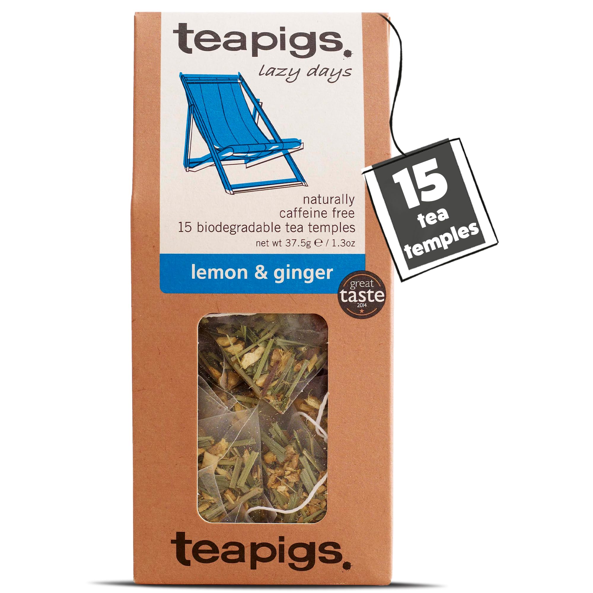 Teapigs Lemon and Ginger Tea Bags, 15 x 37.5g