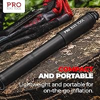 Vista 4 de Pro Bike Tool Mini Bike Pump - Compact and Portable Bicycle Tire Pump for Fast Inflation - Compatible with Presta and Schrader Valves - Lightweight